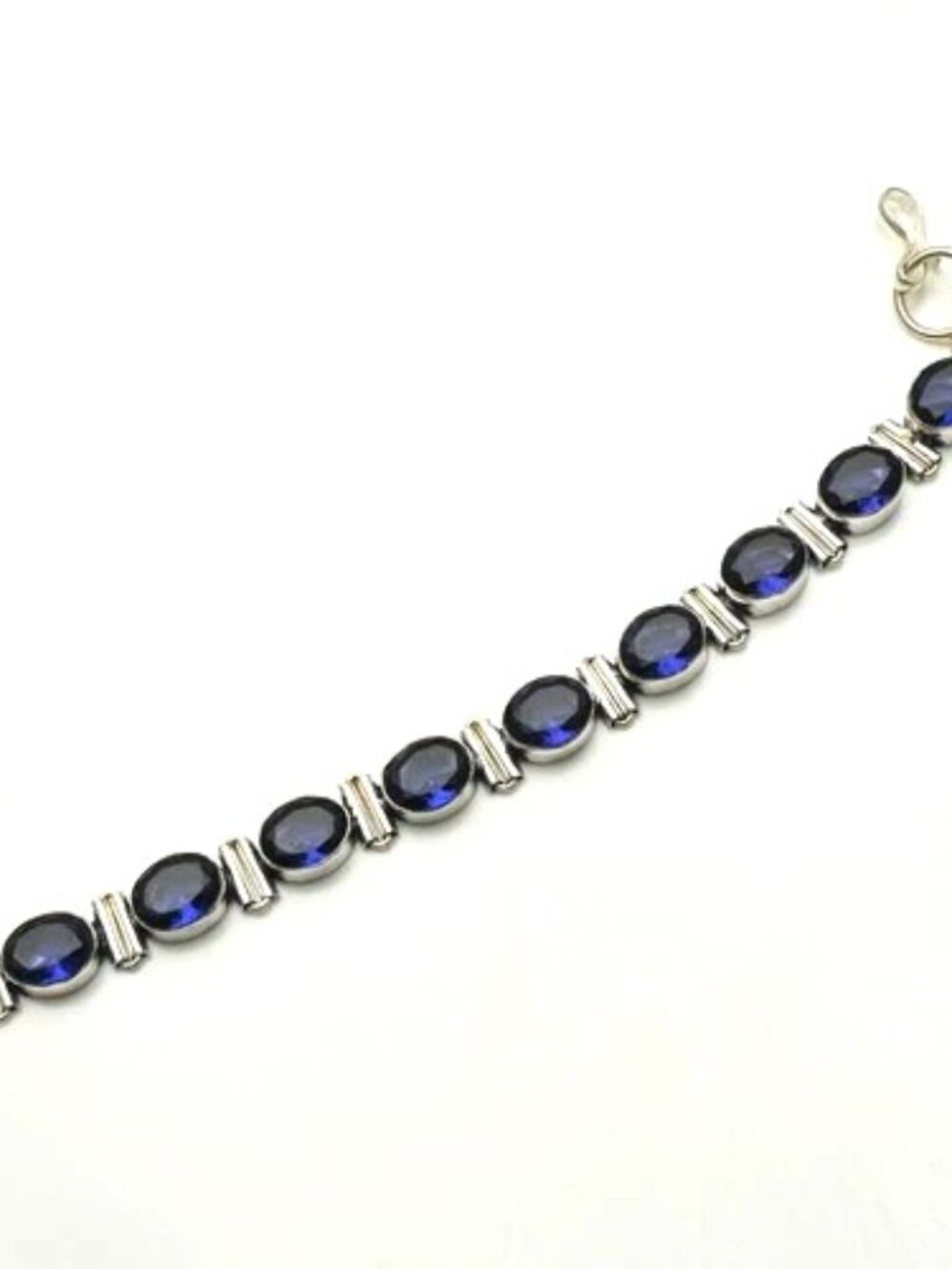 Tanzanite Gemstone Sterling Silver Bracelet 14 Gms